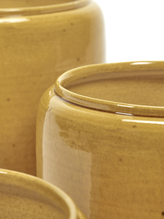 Serax Glazed shades by Serax Costa bloempot small Ø18.5 Honey
