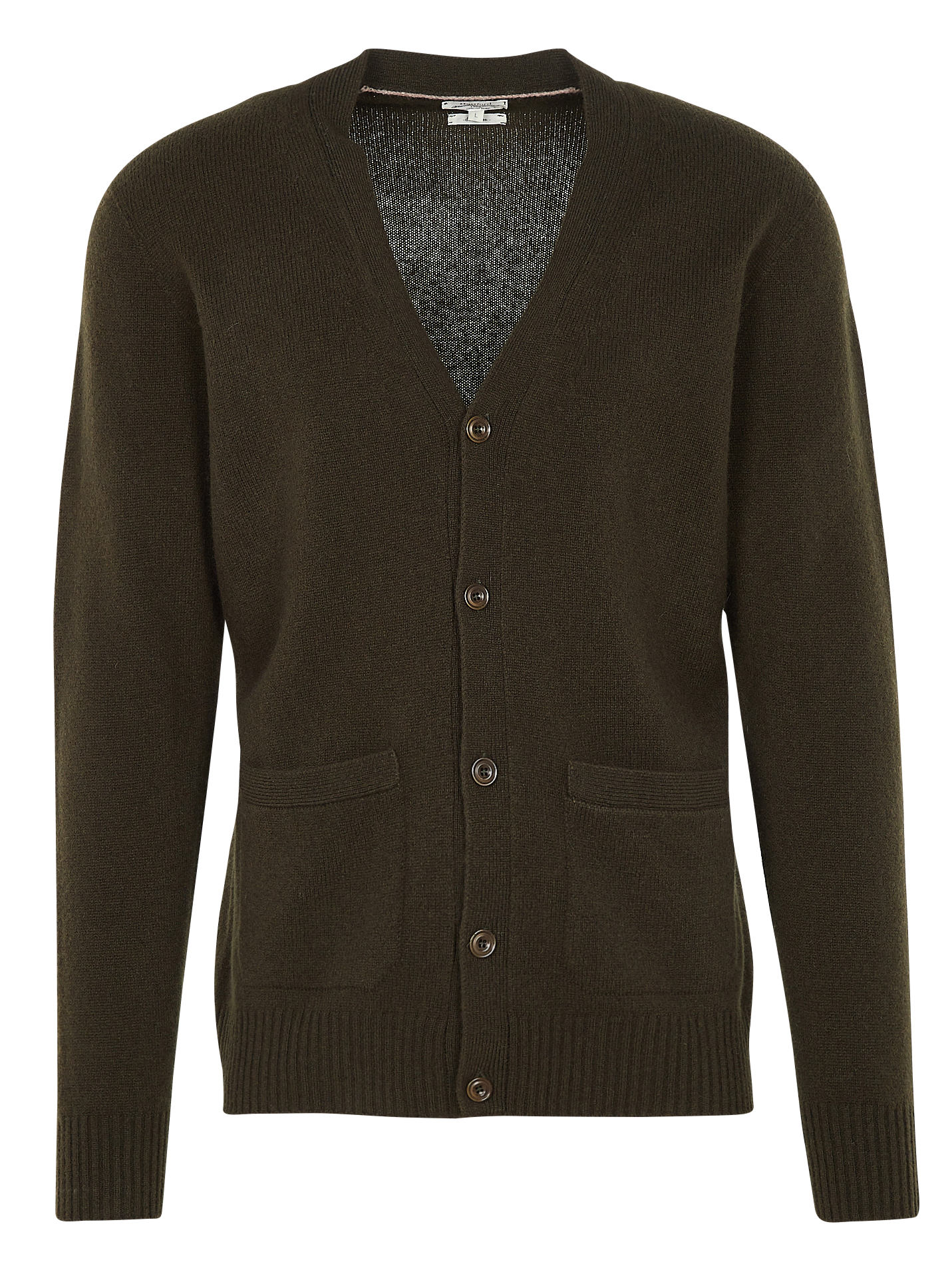 SEAMLESS - Gilet col V en laine| Kaki