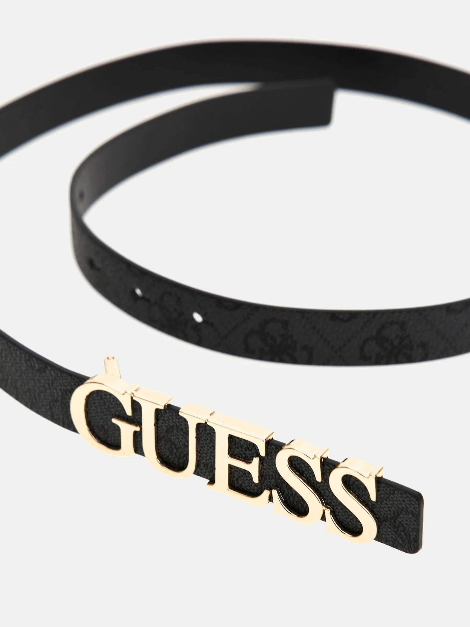 Guess Metal Logo Black Belt