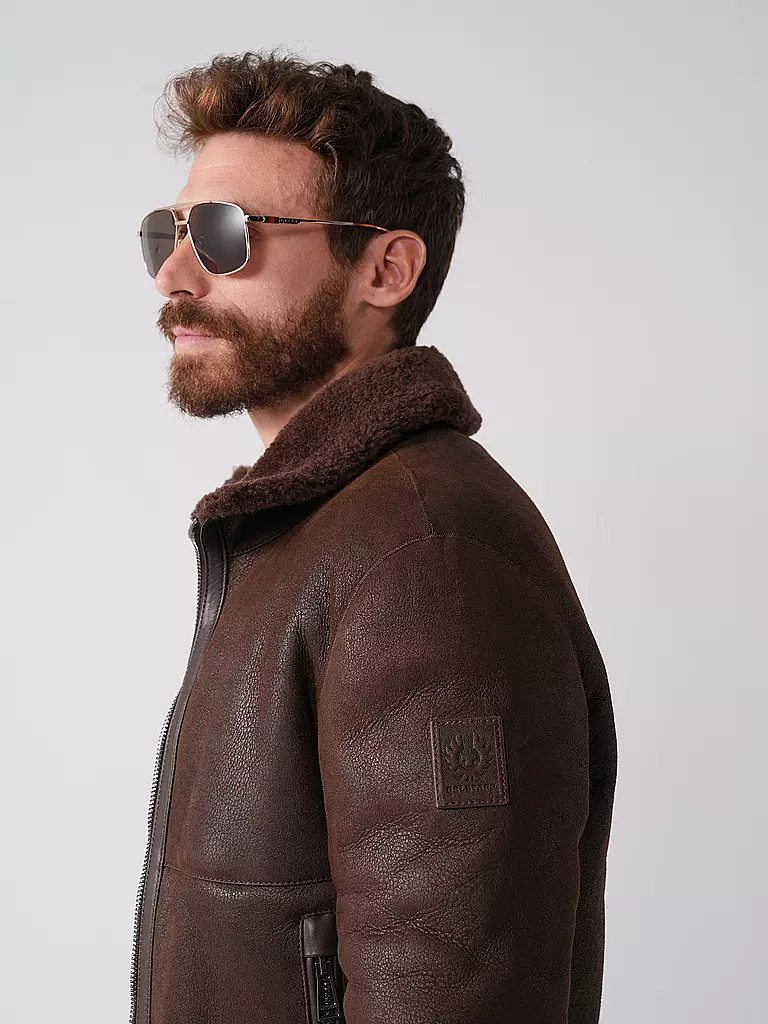 BELSTAFF Lederjacke TRACE braun