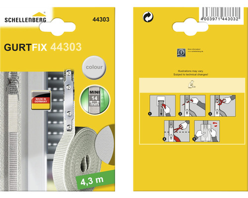 Reparatieset Gurtfix Mini Schellenberg 44303, grijs