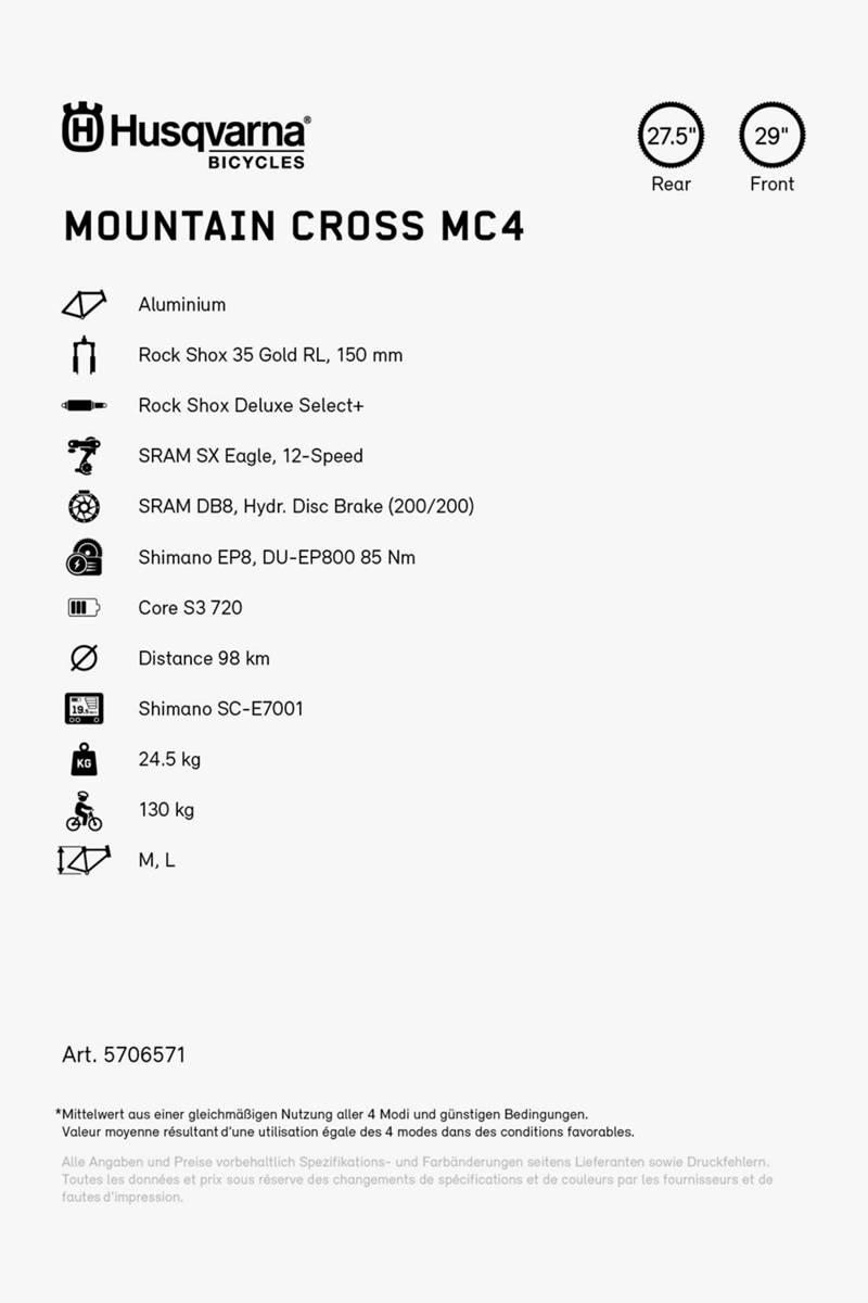 Husqvarna Mountain Cross 4 2927.5 E-Mountainbike 2024