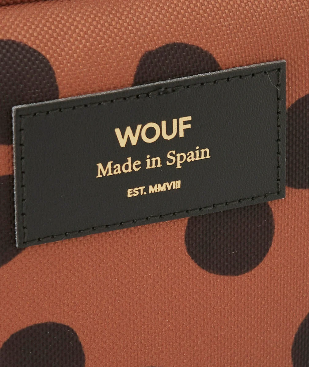 WOUFTROUSSE MARRON À POIS 21 x 12 x 10 CM
