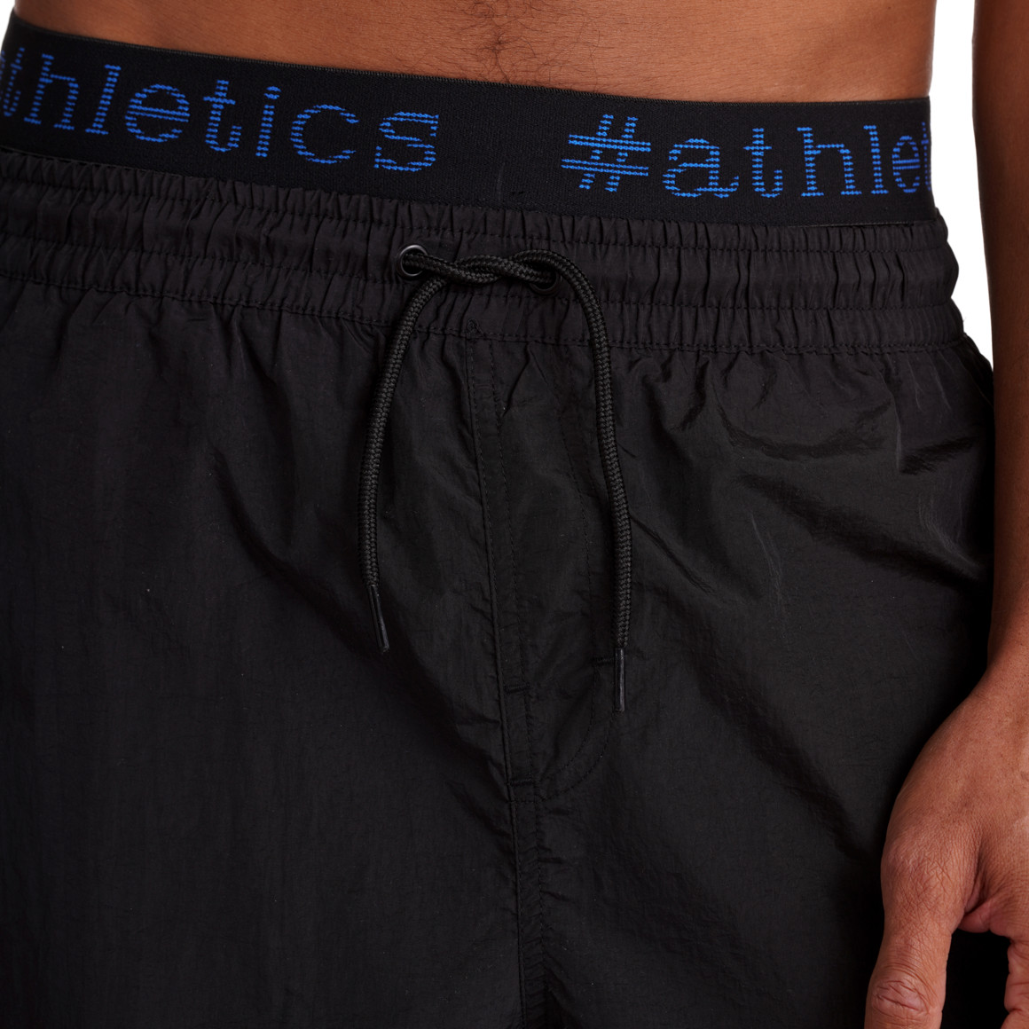 Herren Badeshorts mit Netzinnenhose schwarz