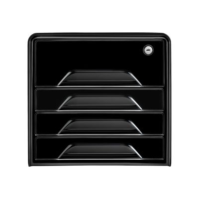 Smoove Secure by CEP - Module de classement 4 tiroirs - noir - fermable à clé
