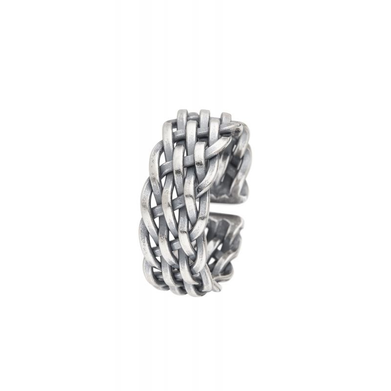 Bague ajustable Homme Argent 