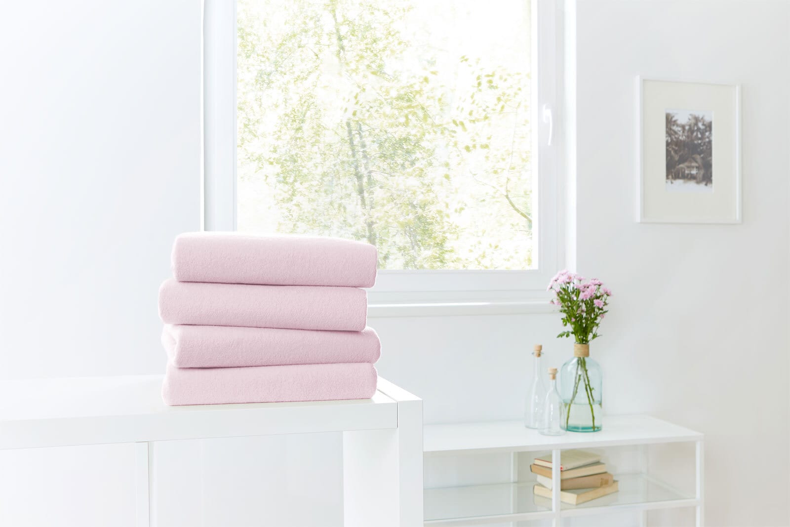 Vario Spannbetttuch Teddy-Flausch 90-100 x 200 cm rose