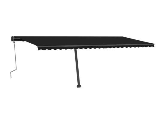Auvent manuel rétractable avec LED 600x300 cm Anthracite