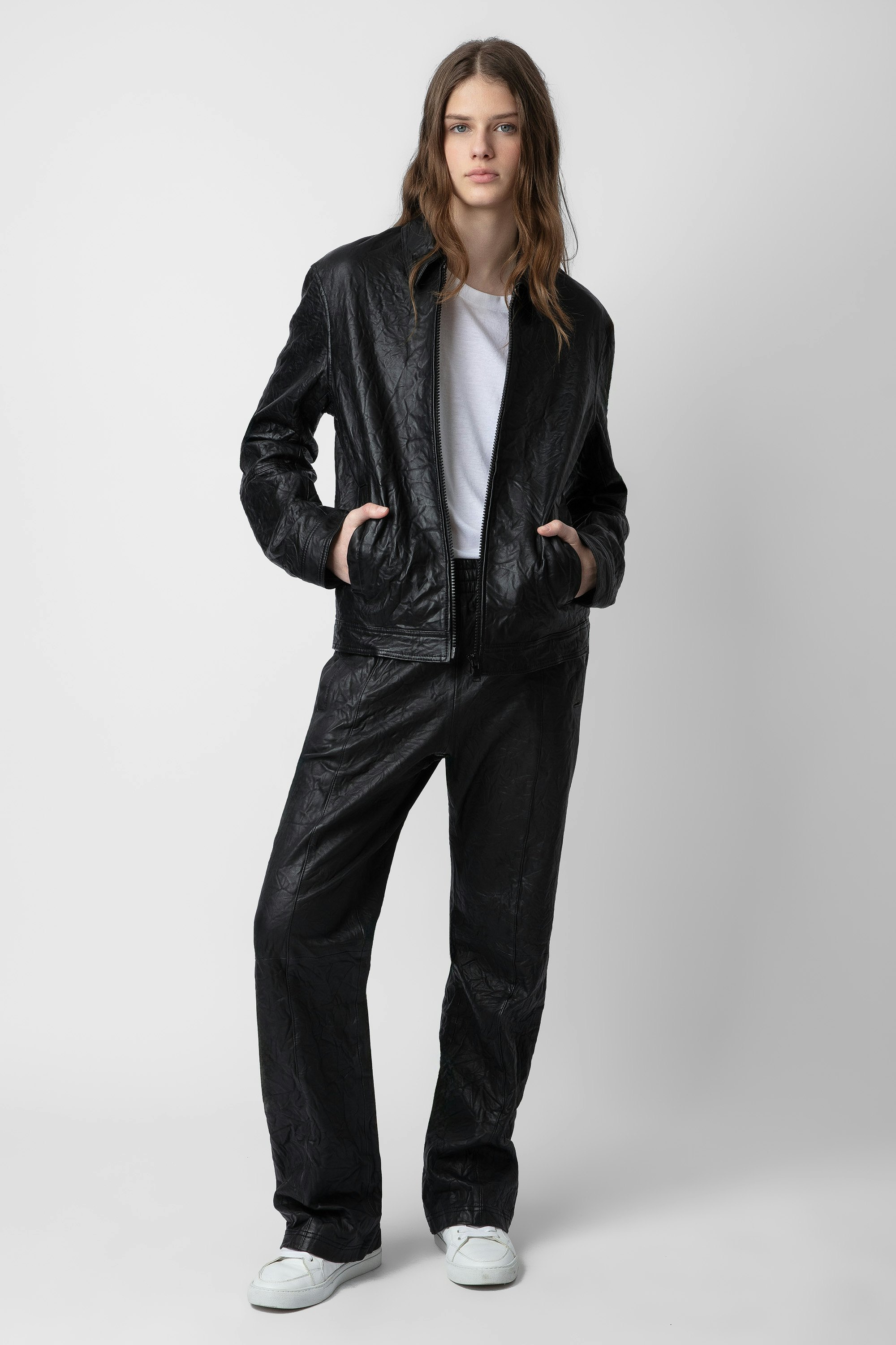 Blouson Lasso Cuir Froissé