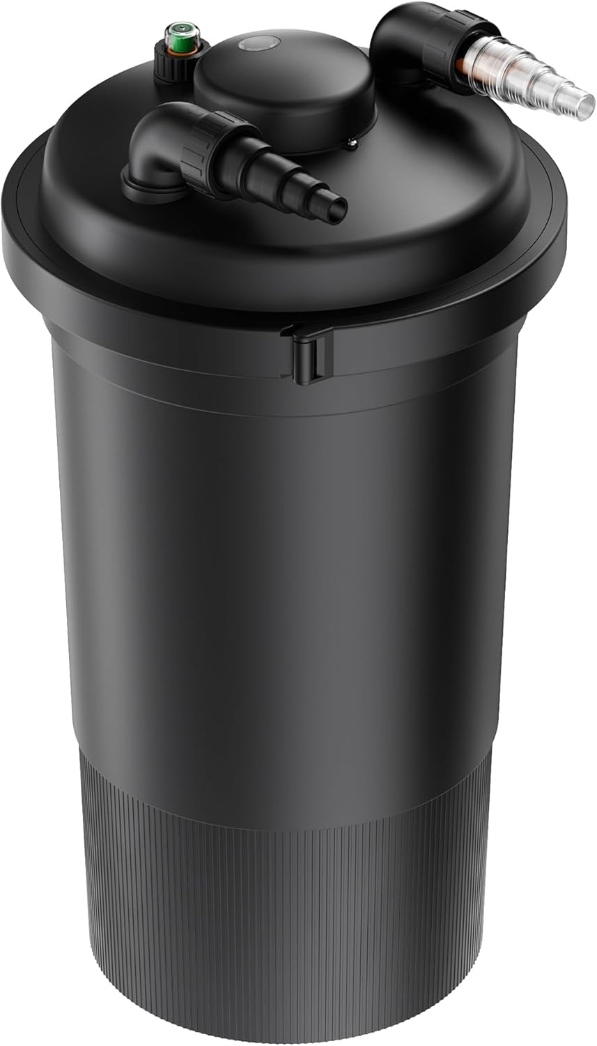 SunSun CPF-500 Druckteichfilter 10.000 l/h / 18 W UVC, Einheit Teichdruckfilter für Teiche bis 30.000 Liter, Teichklärer, Filteranlage
