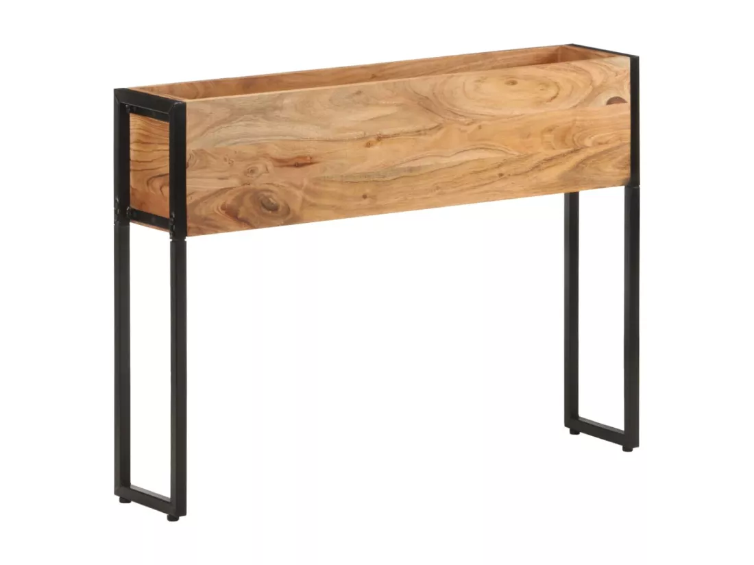 Jardinière bac lit surélevé bois marron 90 x 20 x 68 cm 02_0037964