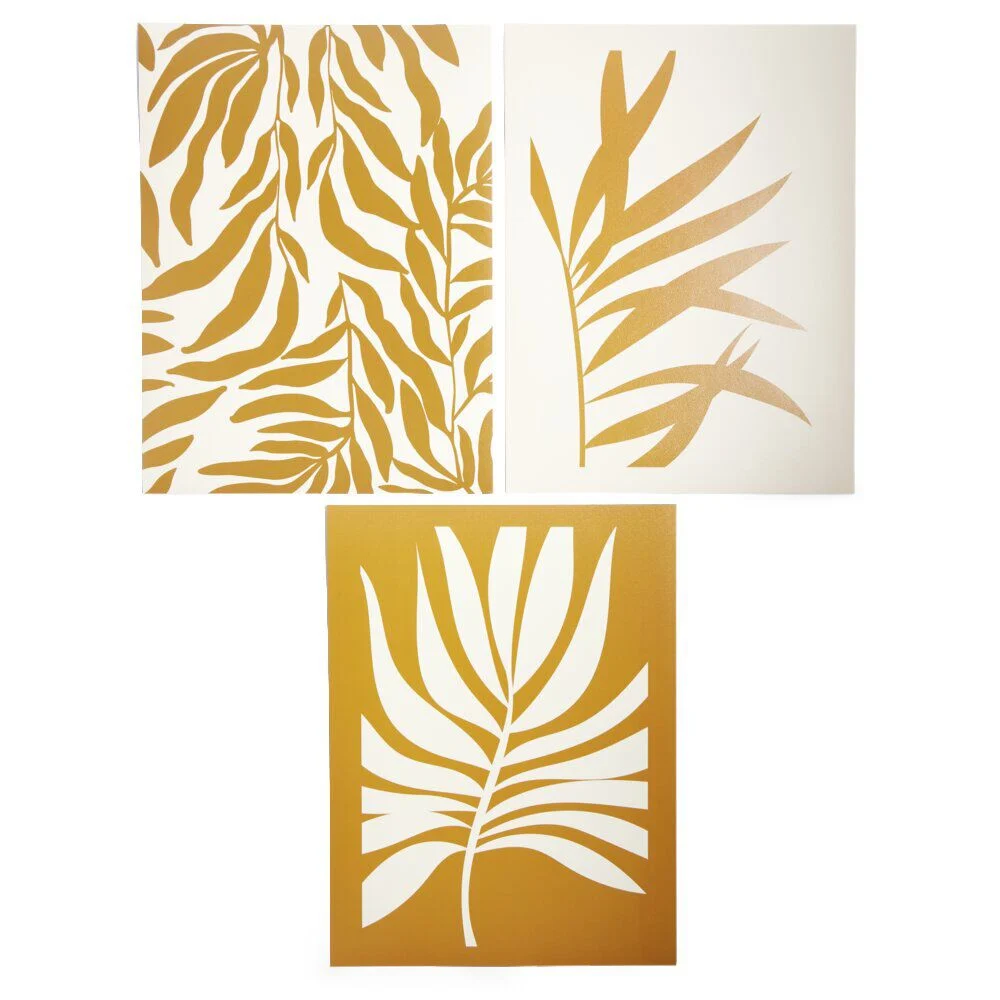 Affiche papier beige et orange 30x40cm