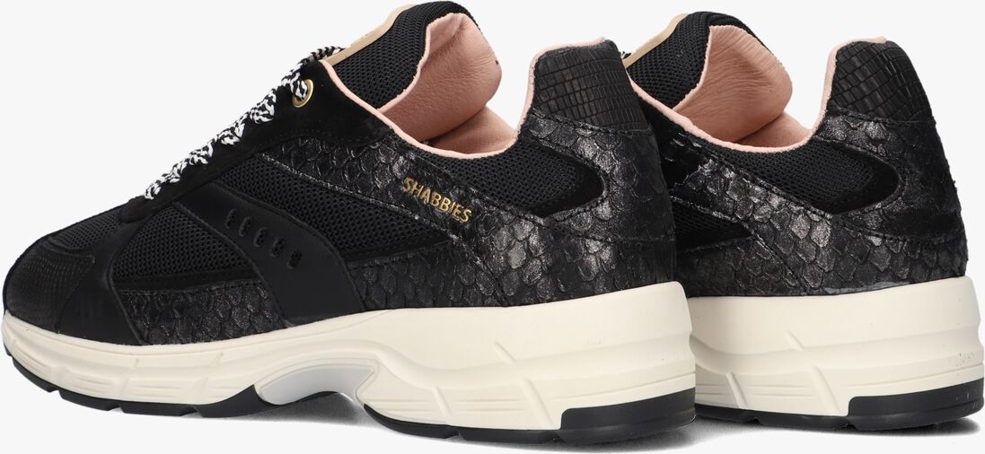 zwarte shabbies lage sneakers celia race