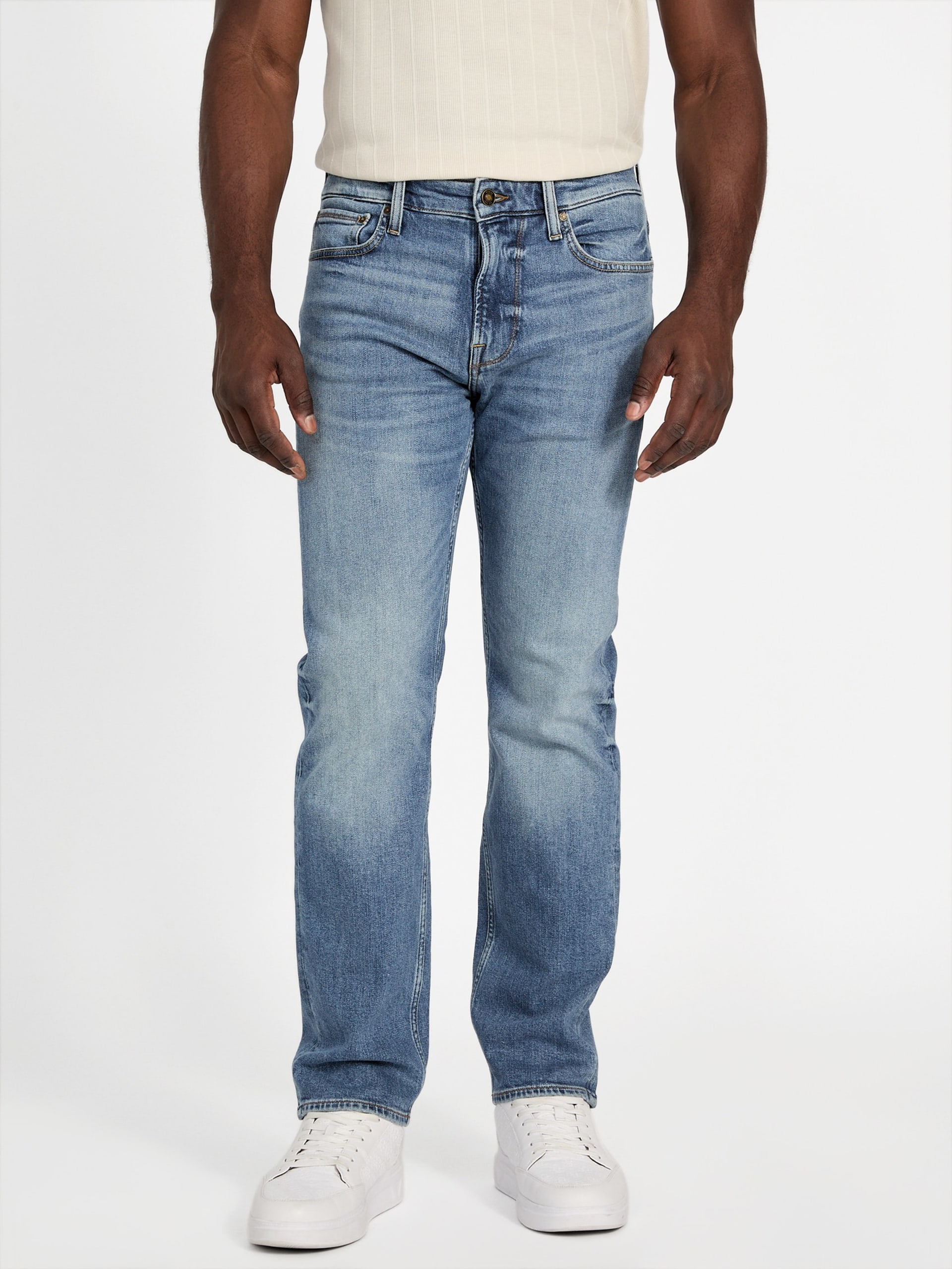 Calça jeans reta Eco Mason de corte regular