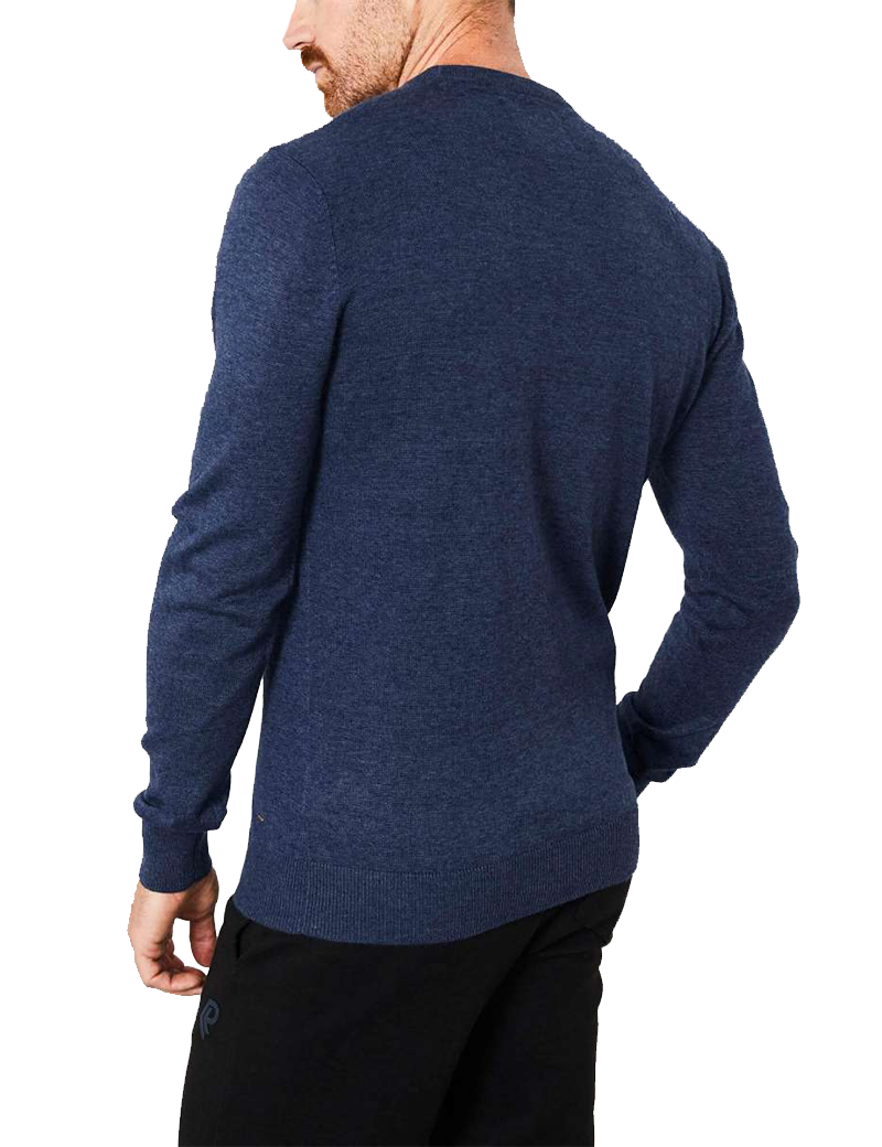 PETROL IND PULL EN TRICOT FIN DEEP CAPRI