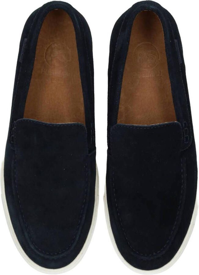 PS Poelman Mick suède loafers donkerblauw