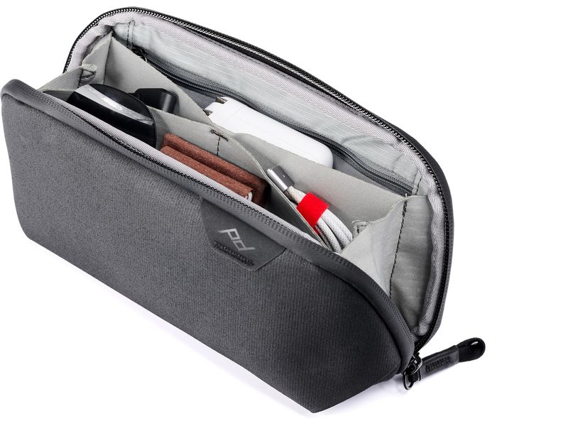 Peak Design Kleine Tech-Tasche Schwarz Tech Pouch zur Aufbewahrung von Stiften, SD-Karten, Batterien und mehr
