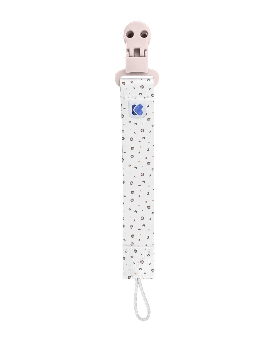 Kikkaboo Baby-Schnuller-Clip Savanna, Schnullerkette, Schnullerband, ab Geburt rosa