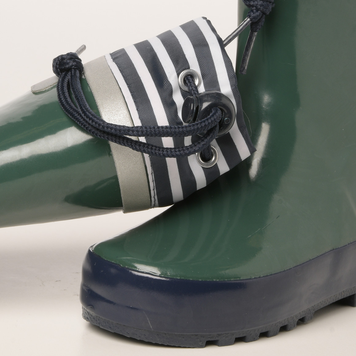 Topolino Kinder Gummistiefel mit Tunnelzug dunkelgrün