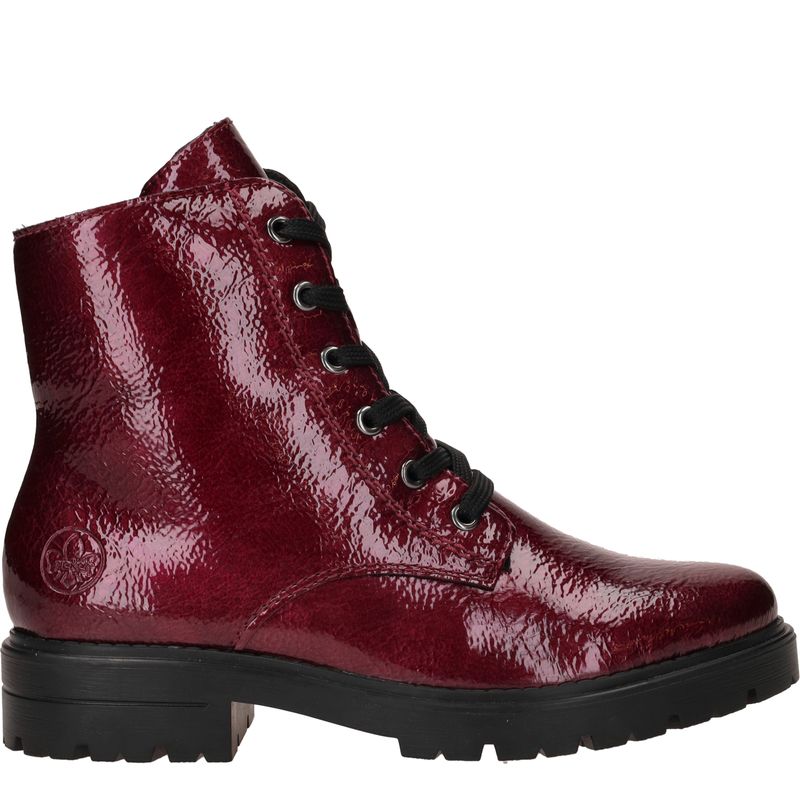 Rieker Veterboots Rood Dames