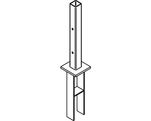 Osmo paalanker voor aluminium palen van 9 x 9 cm, voor betonnering in