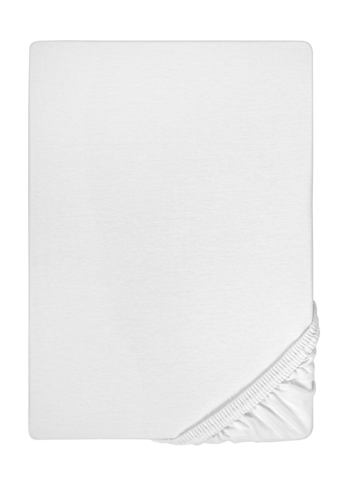 Jersey-Boxspring-Spannbetttuch 180 x 200 cm weiß