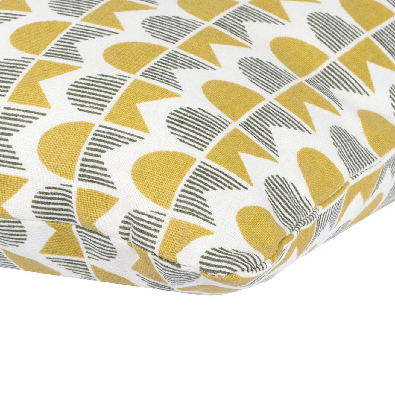 Febronie Housse de coussin d'extérieur Skandi jaune/kaki - 50x30 cm