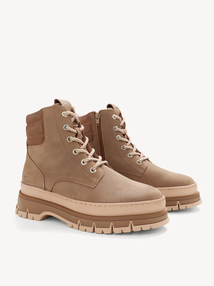 Leren Enkellaarsje - beige