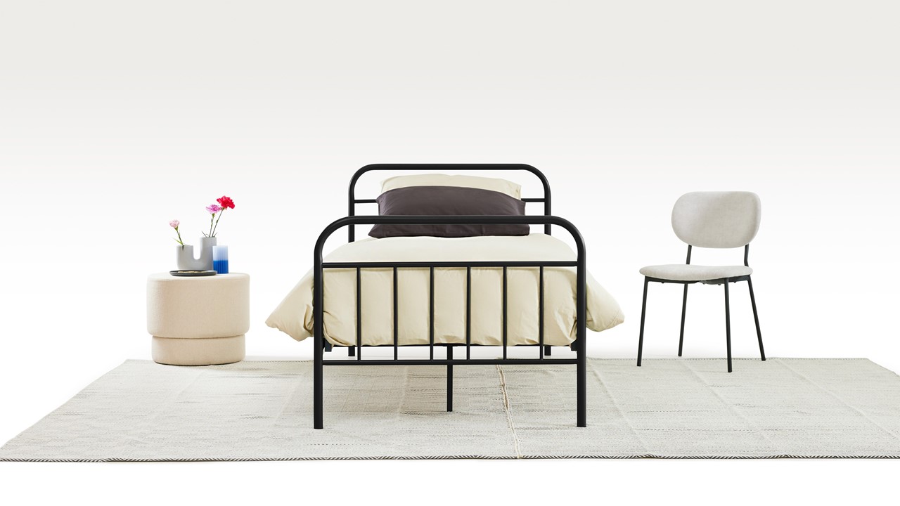 Bed Alex 1-persoons zwart