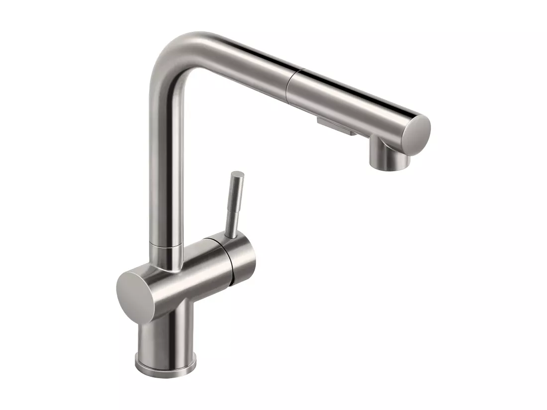 Mitigeur Cuisine avec Douchette Extractible Robinet d'évier à Deux Jets Robinetterie Cuisine en Acier Brossé Pivotant 360°,Barboteur Démotable