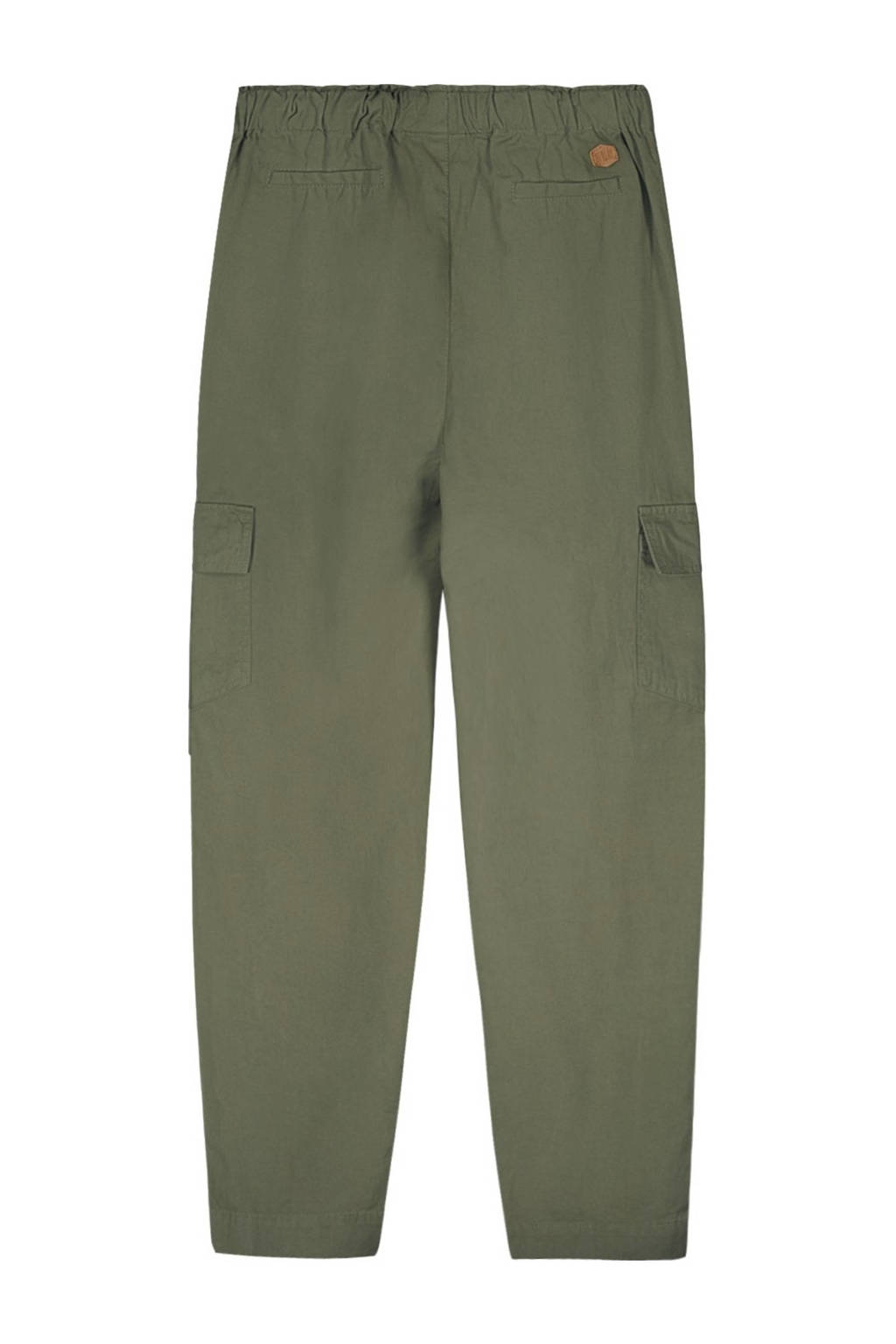 Like Flo coated tapered fit cargobroek Fien armygroen