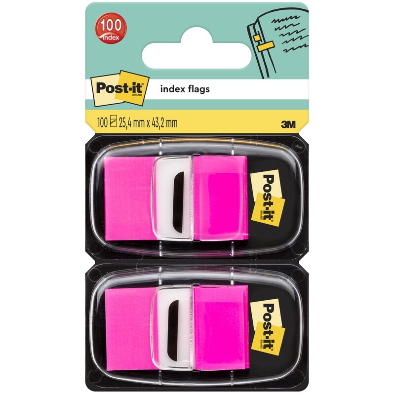 Post-it Index Marker Doppelpack, 25.4 x 43.2 mm, 2 x 50 Blatt