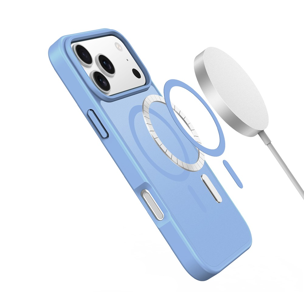 iPhone 17 Pro Max MagSafe Hybrid Hardcase Hülle mit TPU Bumper - Blau