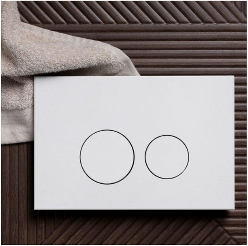 Qeramiq - Bedieningsplaat - Glans Wit - ABS - DualFlush