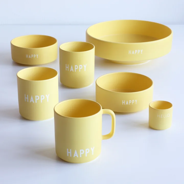 Design Letters - Snack Schale, Happy / yellow