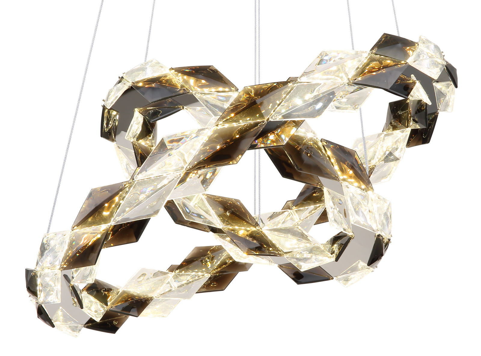 LED-Hängeleuchte - Chrom-rauchfarben - 130 cm