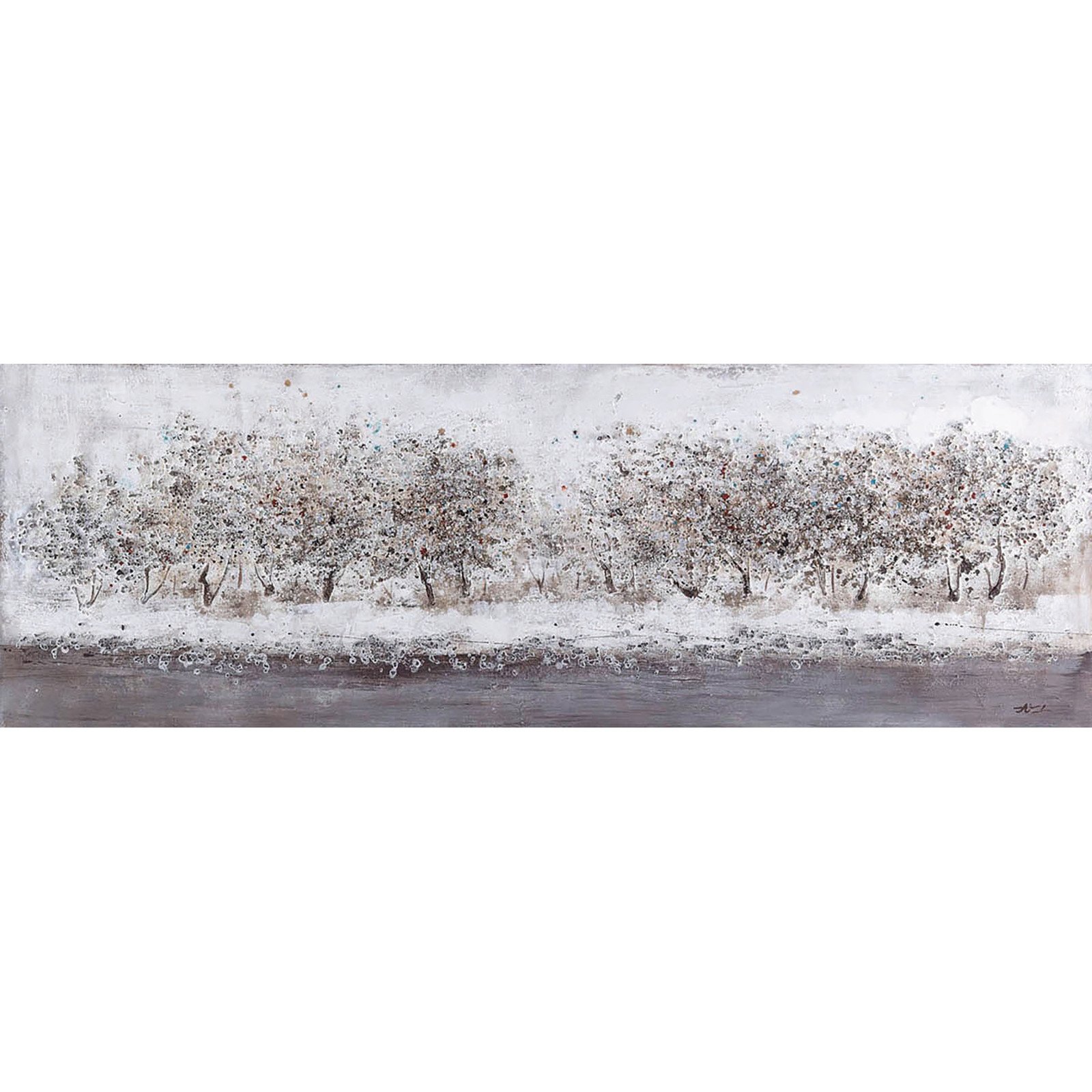 Ölgemälde Fina Wald 40 x 120 cm