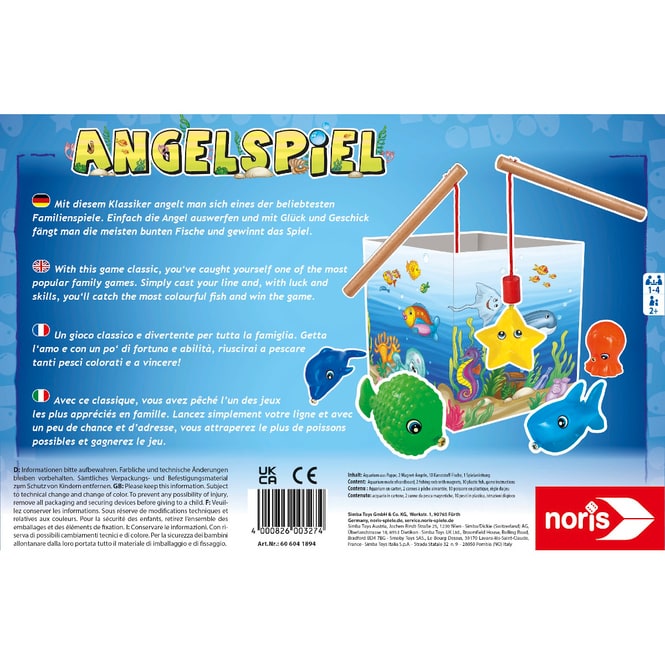 Angelspiel mit zwei Holzangeln