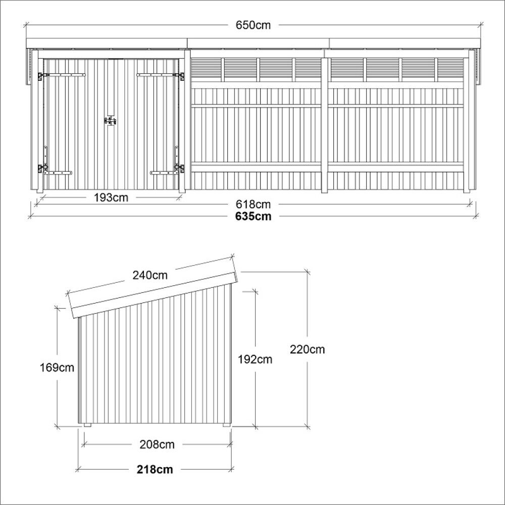 REDSKAPSBOD PLUS NORDIC DOBBELDØR 14M²