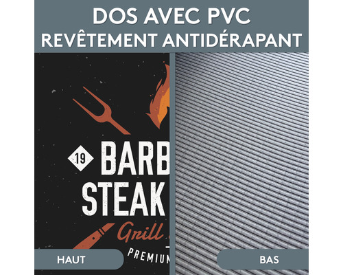 BBQ vloerbeschermingsmat Steakhouse zwart 100x165 cm