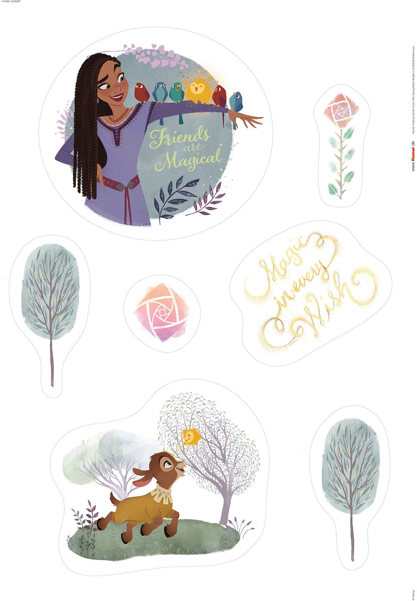 Komar Wandtattoo »Magic in every Wish - Grösse 50 x 70 cm« selbstklebend, Wandsticker, Kinderzimmer