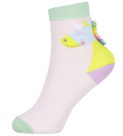 Stella McCartney Kids Strømper - 2-pak - Rosa/ Grøn m. Frynser