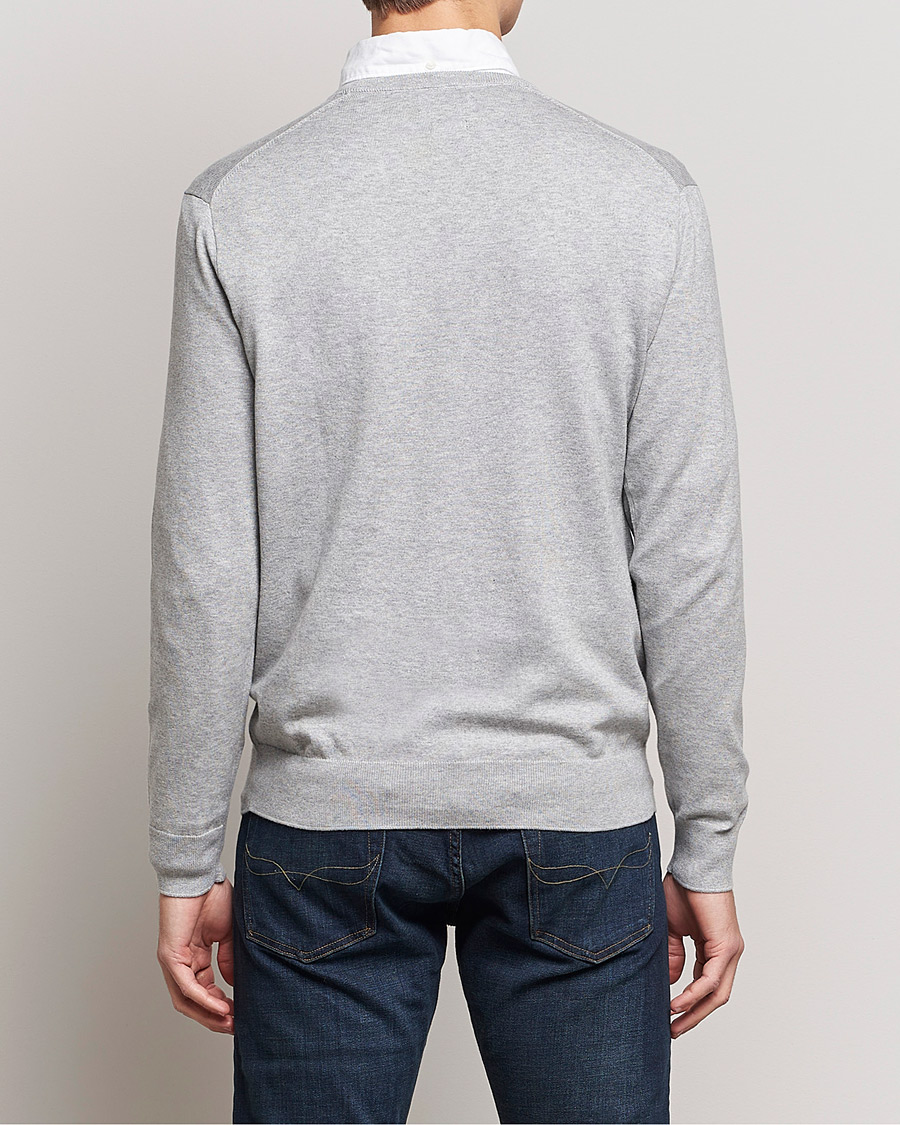 Polo Ralph Lauren Pima Cotton V-neck Pullover Andover Heather