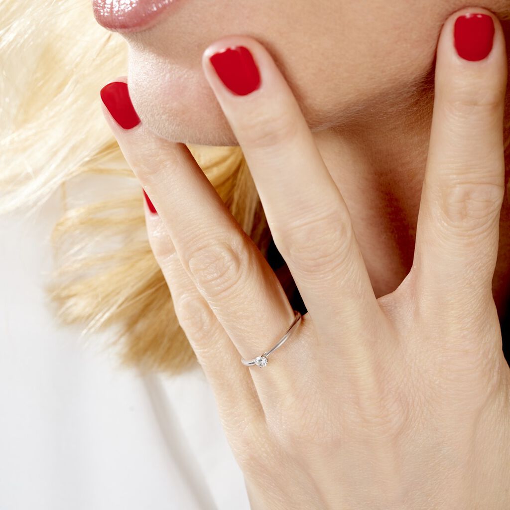 Bague Solitaire Aphrodite Or Blanc Diamant