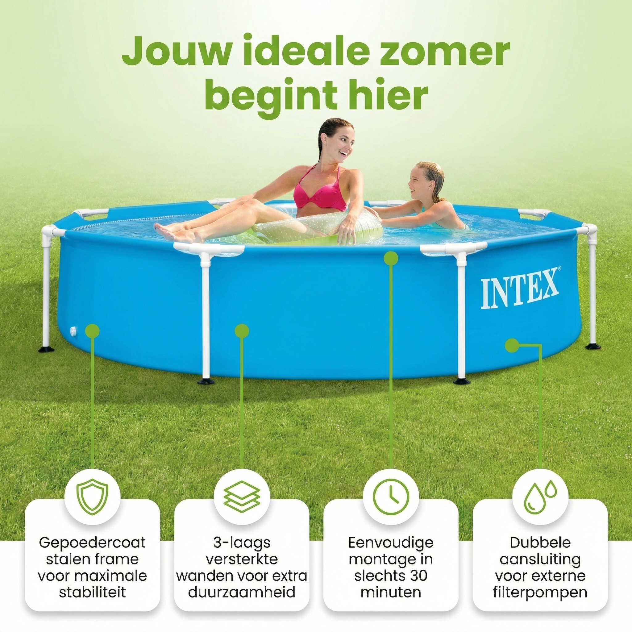 Intex metal frame 244x51cm zwembad