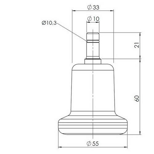 Stuhlgleiter 5x STAND 10mm/50mm Metall, Kunststoff hjh OFFICE