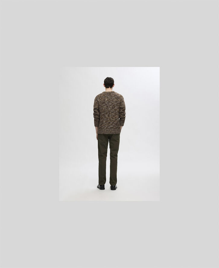 Selected Homme SLHPEPPER LS KNIT RELAXED MOCK NECK Chocolate torte/cathay spice / tofu