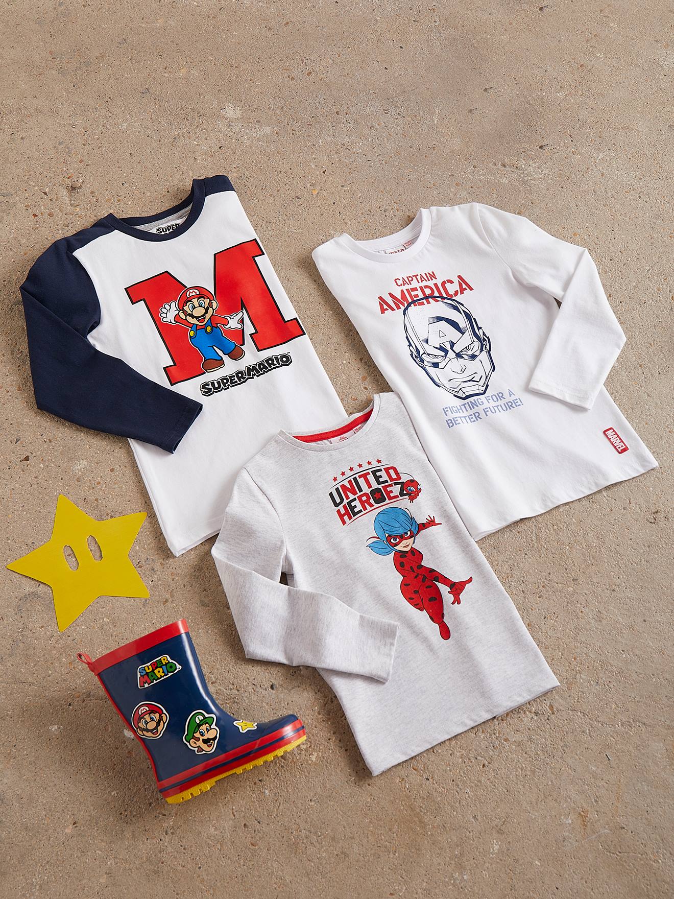 Botas de chuva Super Mario®, azul-escuras, lisas com estampas.