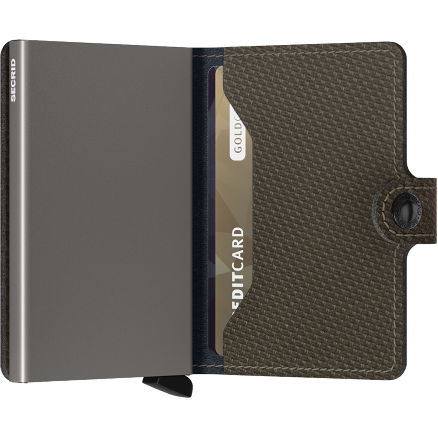 Secrid Miniwallet Portemonnee Carbon khaki