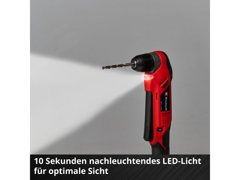 Einhell Bohrmaschine TE-AD 18 Li – Solo Akku-Winkelbohrmaschine mit 10 mm Schnellwechselfutter